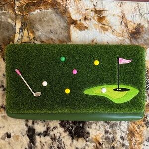 Betsey Johnson Green Golf Course Clutch